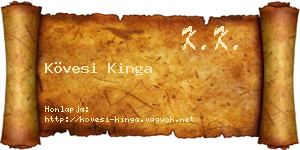 Kövesi Kinga névjegykártya