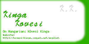 kinga kovesi business card