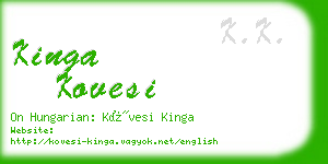 kinga kovesi business card